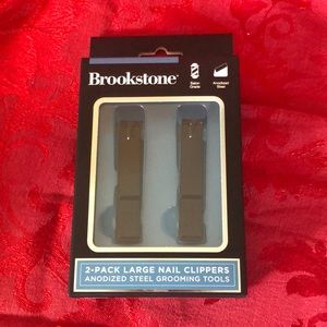 Brookstone 2-pack large anodized steel nail clippers